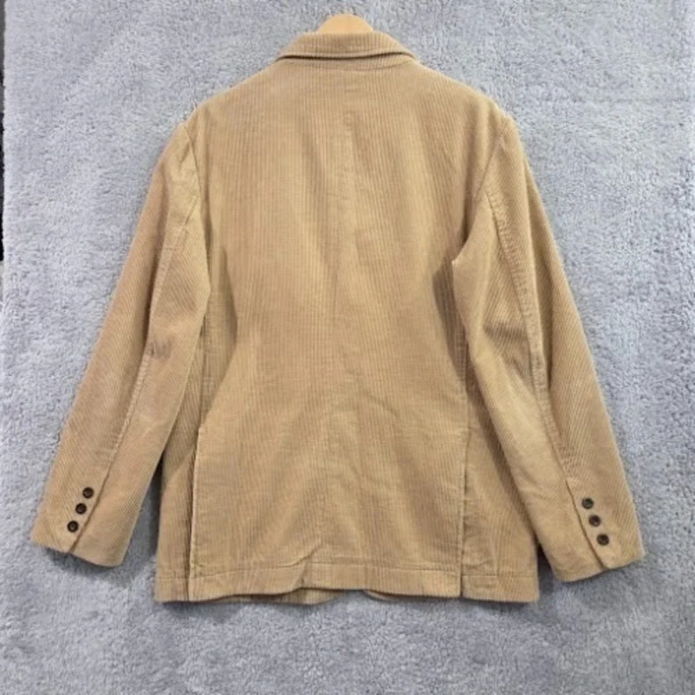 St Johns Bay Corduroy Blazer‎ Jacket Men's Medium Tan Classic Business Casual